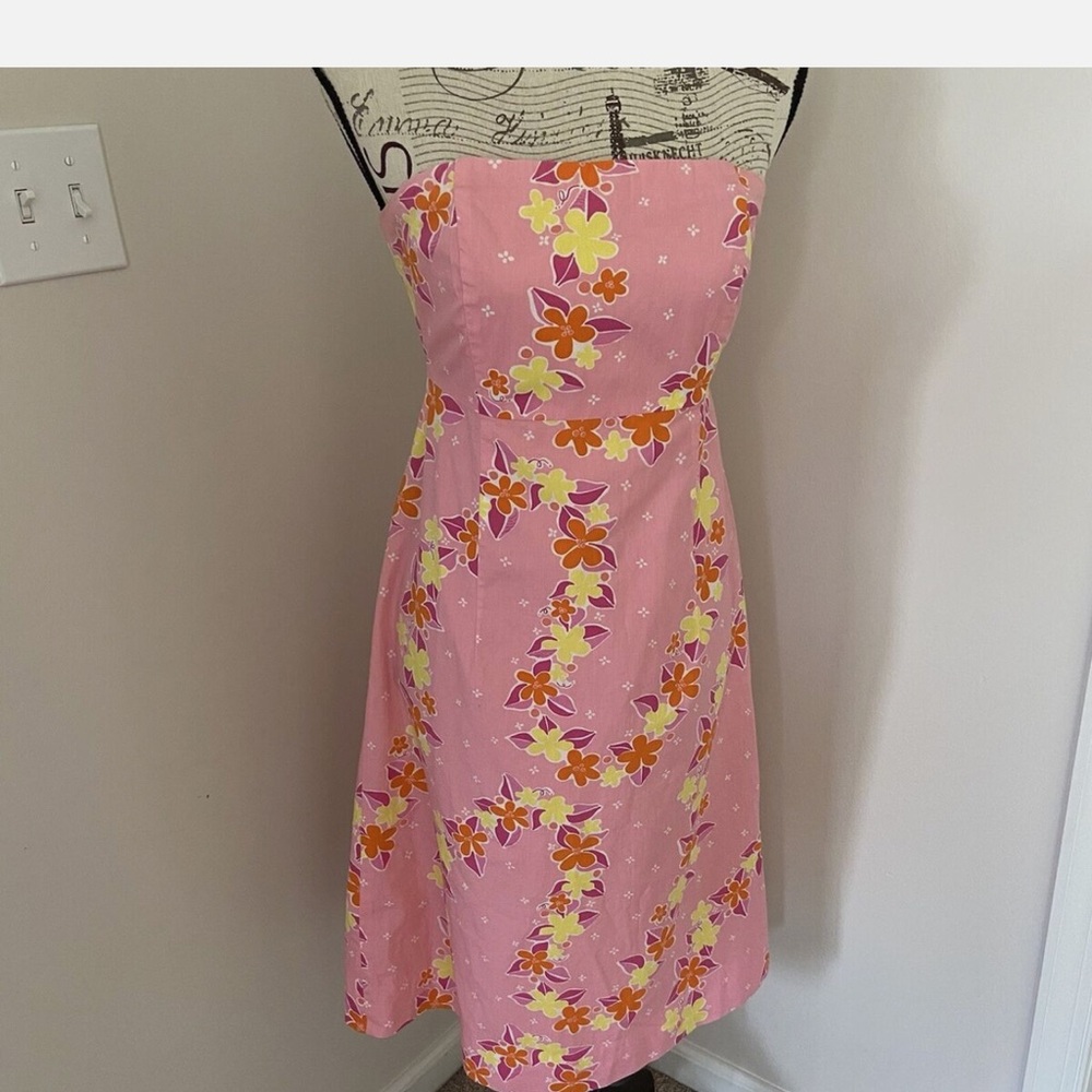 Lilly Pulitzer Pink Strapless Sundress